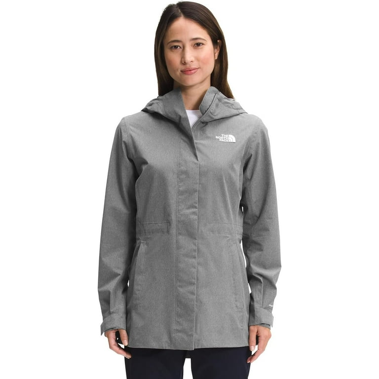THE NORTH FACE Women s City Breeze Rain Jacket Standard and Plus Size TNF Medium Grey Heather 2 1X Walmart