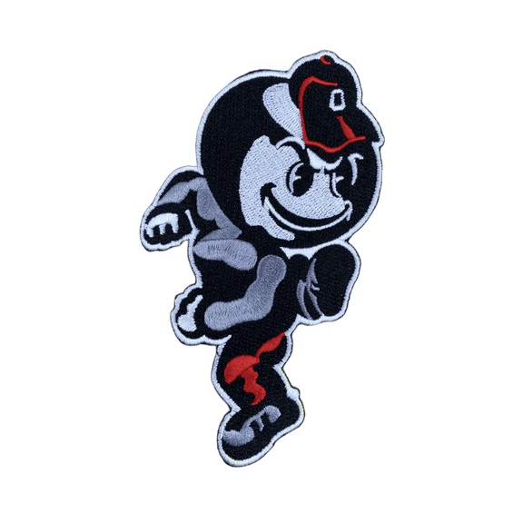 THE OHIO STATE BUCKEYES BRUTUS FOOTBALL EMBROIDERED IRON ON PATCH 4.5” Tall