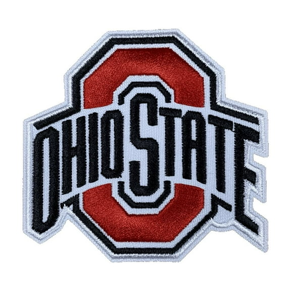 THE OHIO STATE BUCKEYES EMBROIDERED IRON ON PATCH, 3"x2.5"