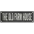 thumbnail image 1 of THE OLD FARM HOUSE Shabby Black Chalkboard Metal Sign Decor Size: 4 x 16 Inch, 1 of 4