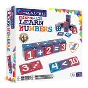 MAGNA-TILES microMAGS LEARN Numbers 56-Piece Magnetic Construction Set