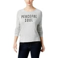 thumbnail image 1 of THE ORIGINAL RETRO BRAND $45 Womens 1108 Gray Scoop Neck Long Sleeve Top XL B+B, 1 of 2