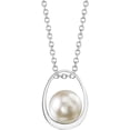 thumbnail image 1 of THE PEARL SOURCE 14K Gold 7-8mm Round White Freshwater Pearl Jamie Pendant for Women, 1 of 1