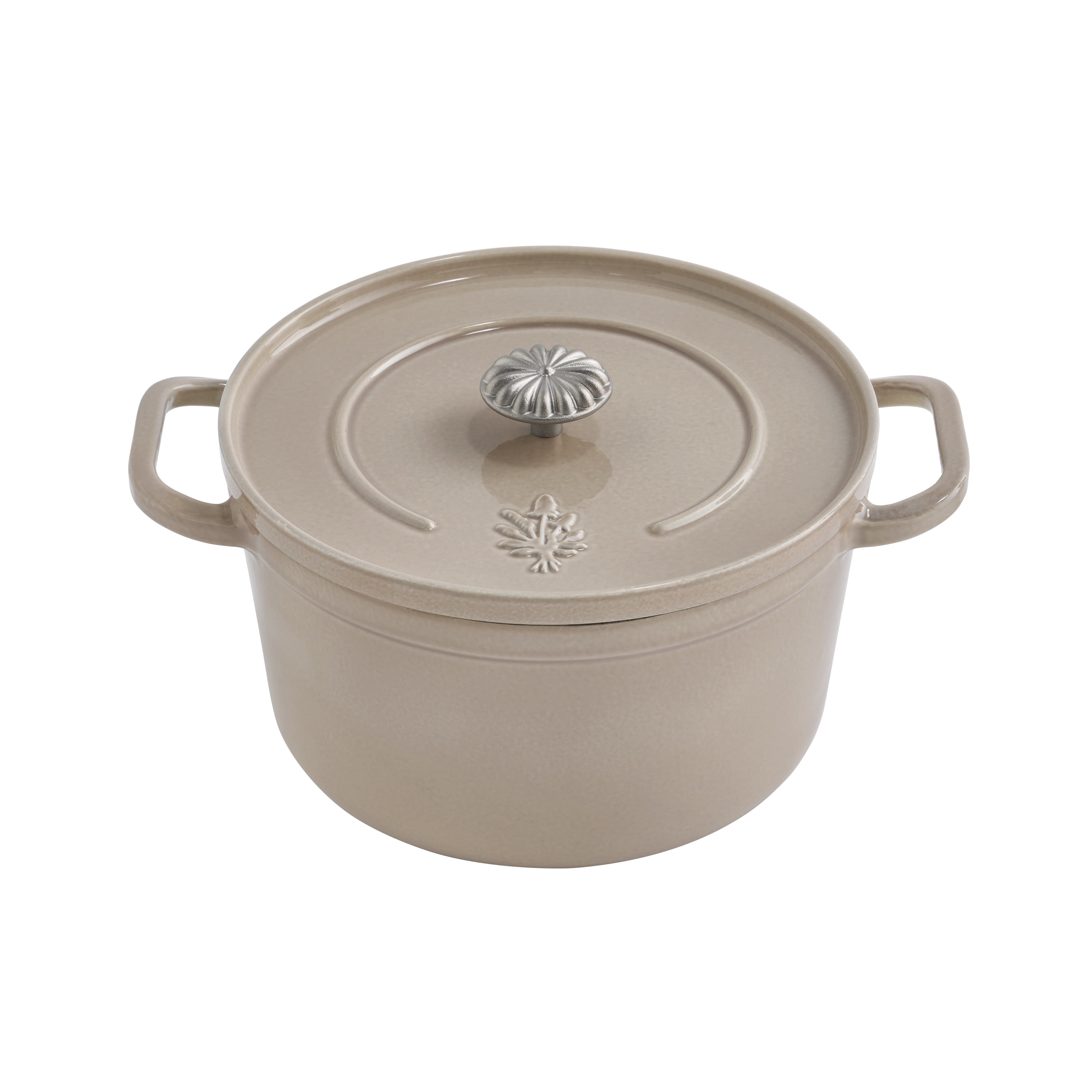 The Pioneer Woman 5-Quart Enameled Cast Iron Dutch Oven with Lid, Taupe