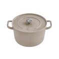 thumbnail image 1 of The Pioneer Woman 5-Quart Enameled Cast Iron Dutch Oven with Lid, Taupe, 1 of 12