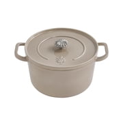 The Pioneer Woman 5-Quart Enameled Cast Iron Dutch Oven with Lid, Taupe