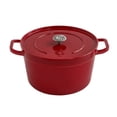 thumbnail image 1 of The Pioneer Woman 7-Quart Enameled Cast Iron Dutch Oven with Lid, Red, 1 of 12