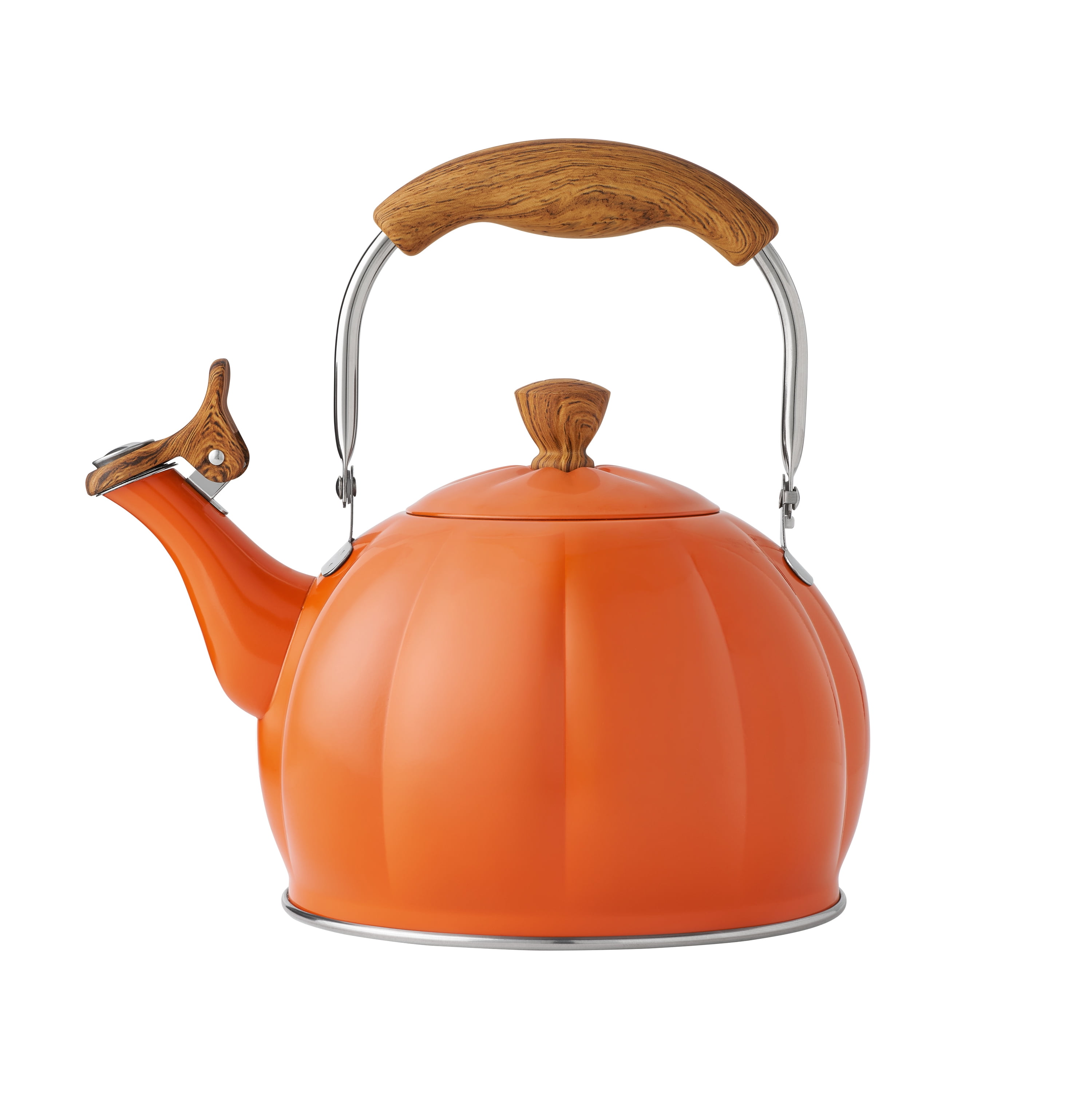 kettle姫！ The Pioneer Woman Orange Pumpkin Whistling Tea Kettle with Lid