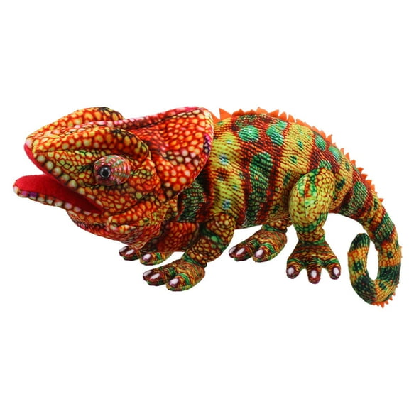 Large Creatures Full Bodied Orange Chameleon Hand Puppet: Chameleon (Orange), (Hardcover)