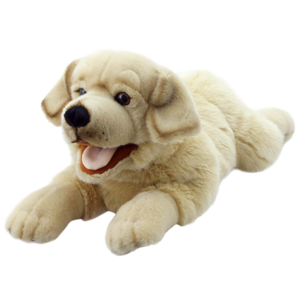 Playful Yellow Labrador Hand Puppet Plush Toy, 20 Inches
