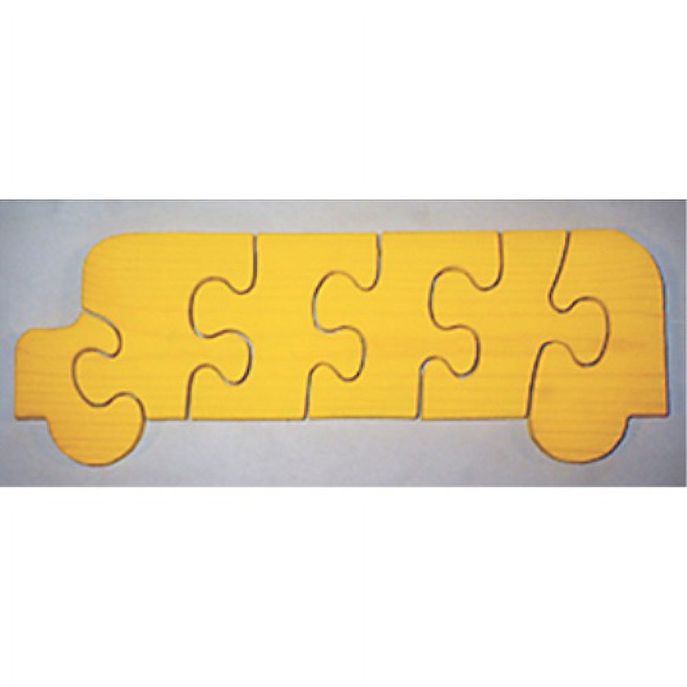 THE PUZZLE-MAN TOYS W-1134 Wooden Educational Jig Saw Puzzle - Bus - image 1 of 1
