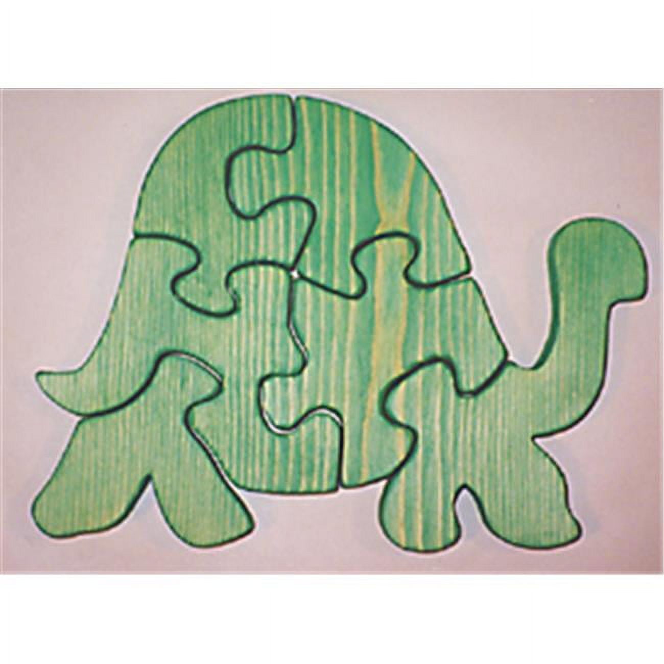 THE PUZZLE-MAN TOYS W-1159 Wooden Educational Jig Saw Puzzle - Large Turtle