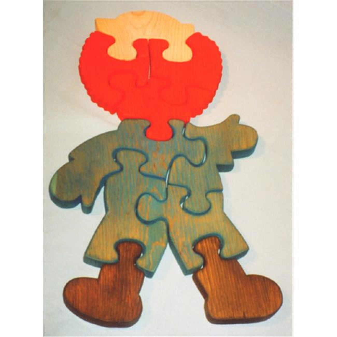 THE PUZZLE-MAN TOYS W-1165 Wooden Educational Jig Saw Puzzle - Boy Doll