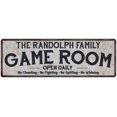 thumbnail image 1 of THE RANDOLPH FAMILY Gift Game Room Country Metal 6x18 Sign 206180042909, 1 of 1