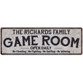 thumbnail image 1 of THE RICHARDS FAMILY Gift Game Room Country Metal 6x18 Sign 206180042851, 1 of 1