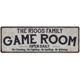 thumbnail image 1 of THE RIGGS FAMILY Gift Game Room Country Metal 6x18 Sign 206180042353, 1 of 1