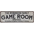thumbnail image 1 of THE ROBINSON FAMILY Gift Game Room Country Metal 6x18 Sign 206180042834, 1 of 1