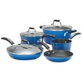 thumbnail image 1 of THE ROCK by Starfrit 034613-001-0000 The Rock By Starfrit 8-piece Cookware Set With Bakelite Handles (blue), 1 of 8