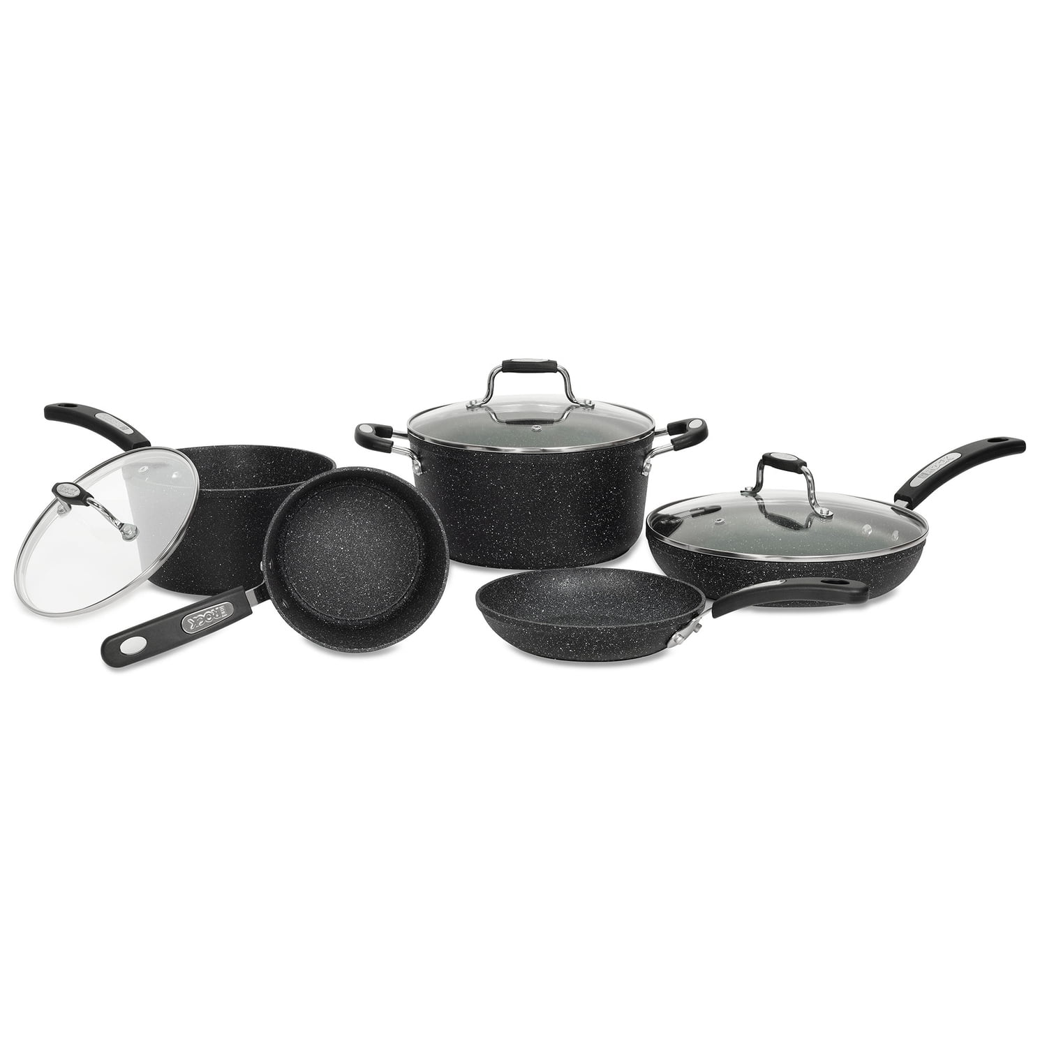 THE ROCK by Starfrit 8-Piece Terra Collection Nonstick Cookware Set with Bakelite Handles