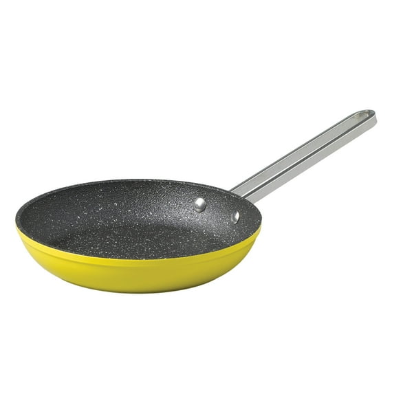 THE ROCK by Starfrit Breakfast Collection 6-In. Fry Pan with Stainless Steel Handle, Yellow, 030765-012-YELO