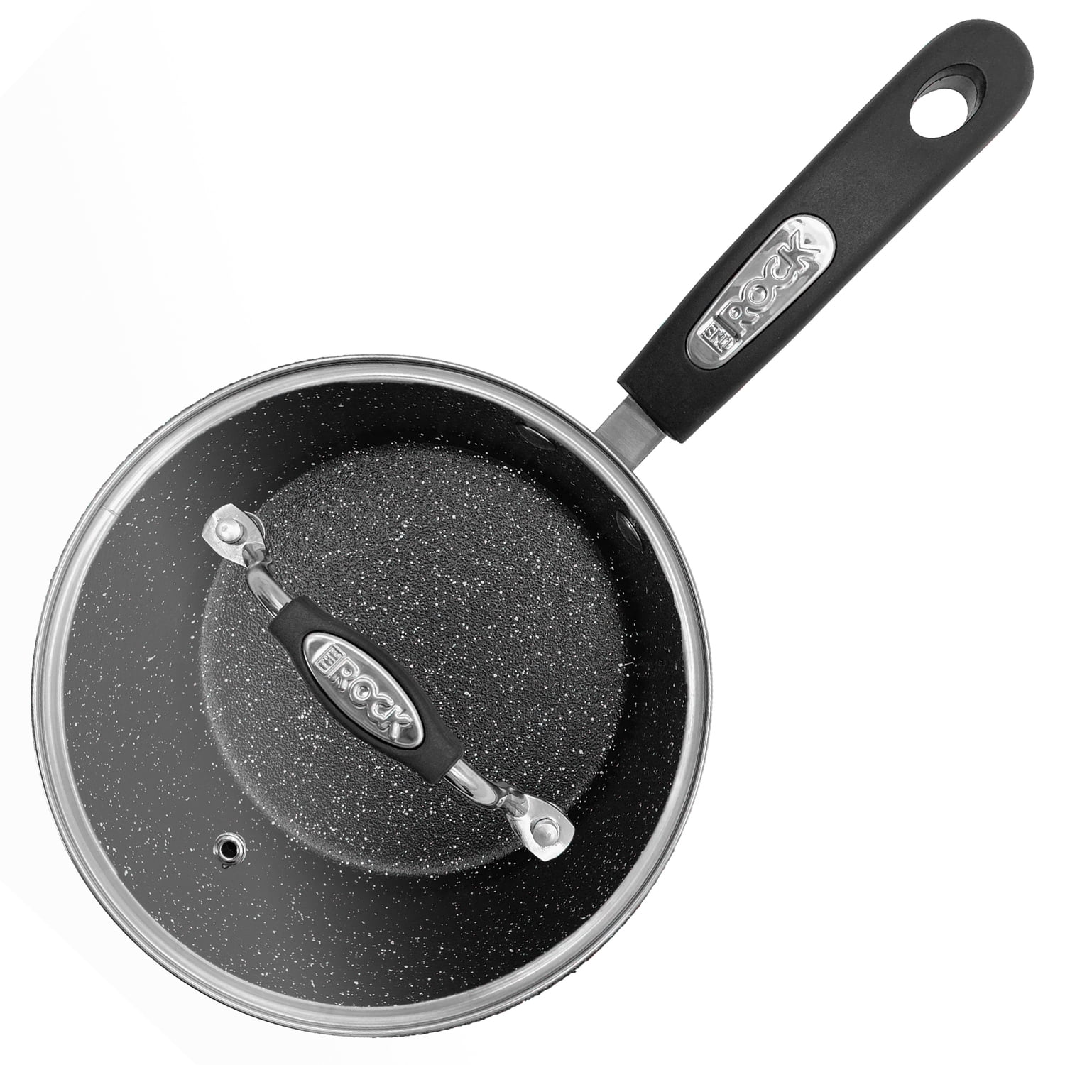 THE ROCK by Starfrit Terra 3 qt Nonstick Aluminum Saucepan with Bakelite Handle