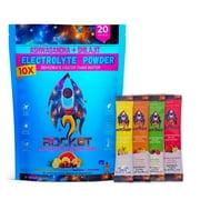 THE ROCKET DRINKS Electrolytes Powder – Natural Lemonade, Strawberry, Fruit Punch & Watermelon