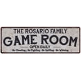 thumbnail image 1 of THE ROSARIO FAMILY Game Room Country Metal 8x24 Sign 108240042804, 1 of 1