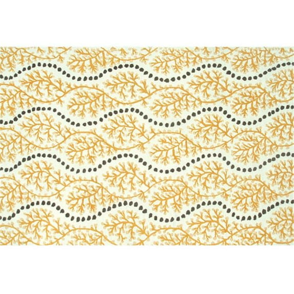 THE RUG MARKET 25439E Coral Cascades Yellow Rug