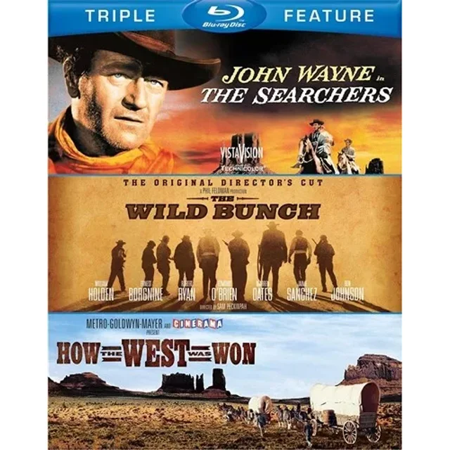 THE SEARCHERS + THE WILD BUNCH + HOW THE WEST WAS WON New Bluray