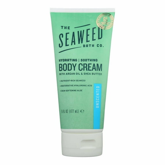 THE SEAWEED BATH CO, BODY CREAM,UNSCENTED 6 OZ
