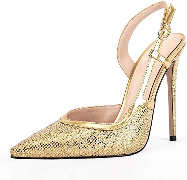 Fashion Sandals Women Pumps Casual Designer Gold Matt Leather Studded  Spikes Slingback High Heels Shoes Hhggg From Shumei1030, $38.2