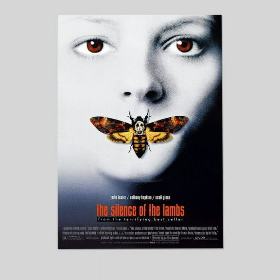 THE SILENCE OF THE LAMBS Movie Poster RARE Hannibal Lecter Anthony Hopkins Size 24''x36'' - Kiloa