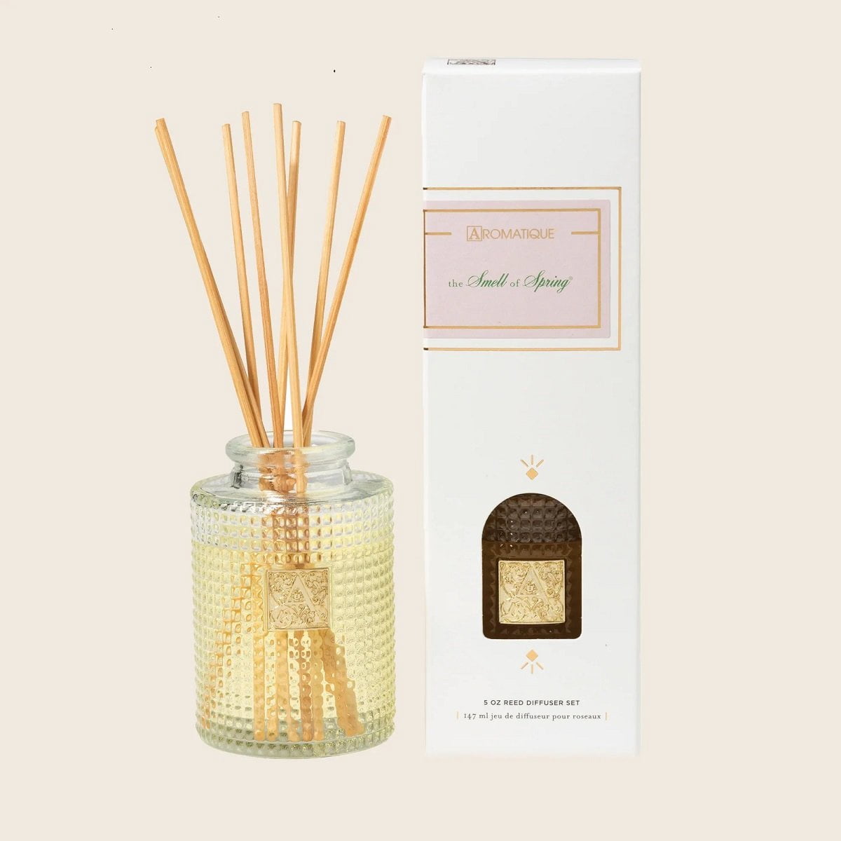 Aromatique The Smell of Spring Reed Diffuser Set Glass Bottle ...