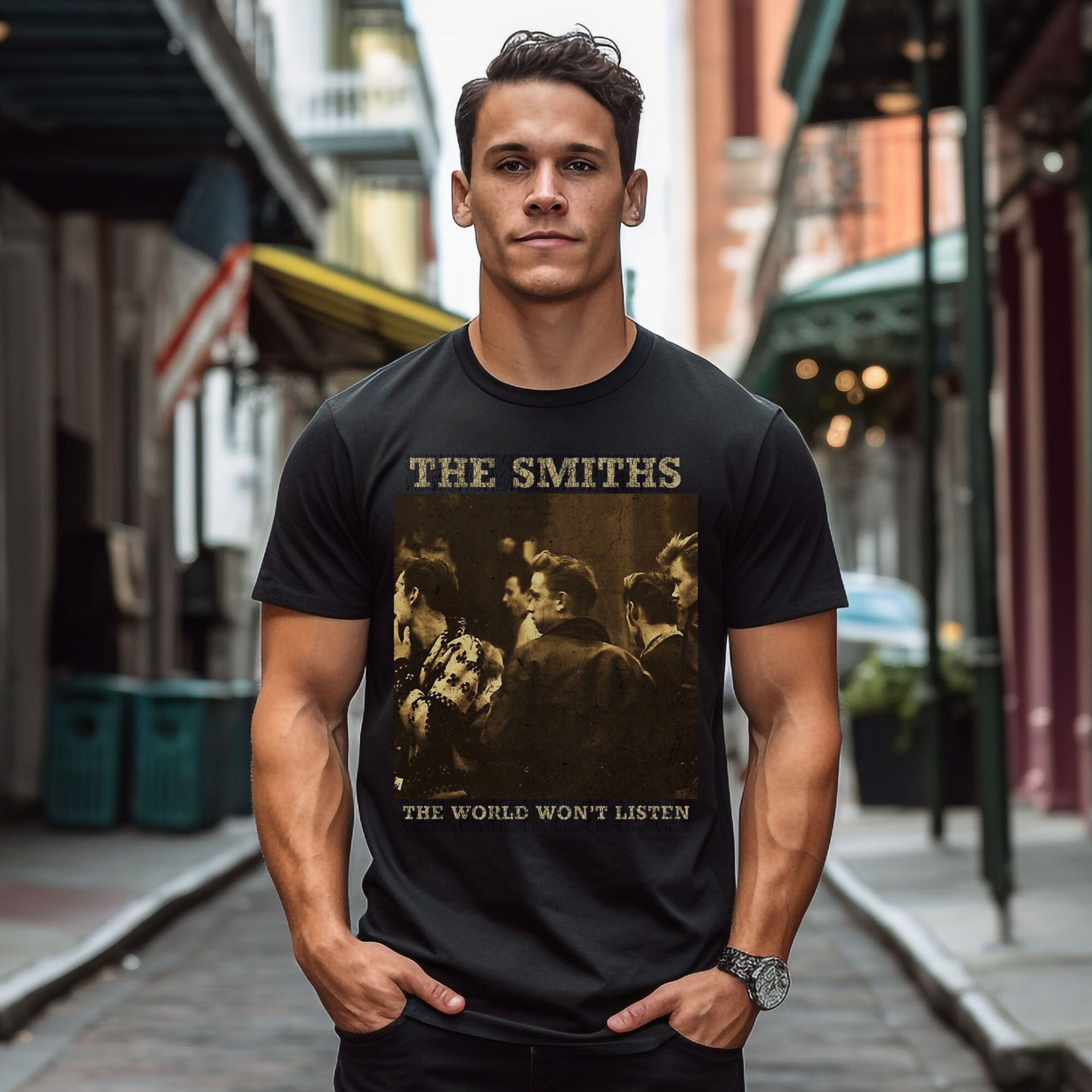 THE SMITHS The World Won t Listen Shirt Tshirt Shirt Retro Style 1980s Vintage Aesthetic T shirt Morrissey Tee Distressed Walmart
