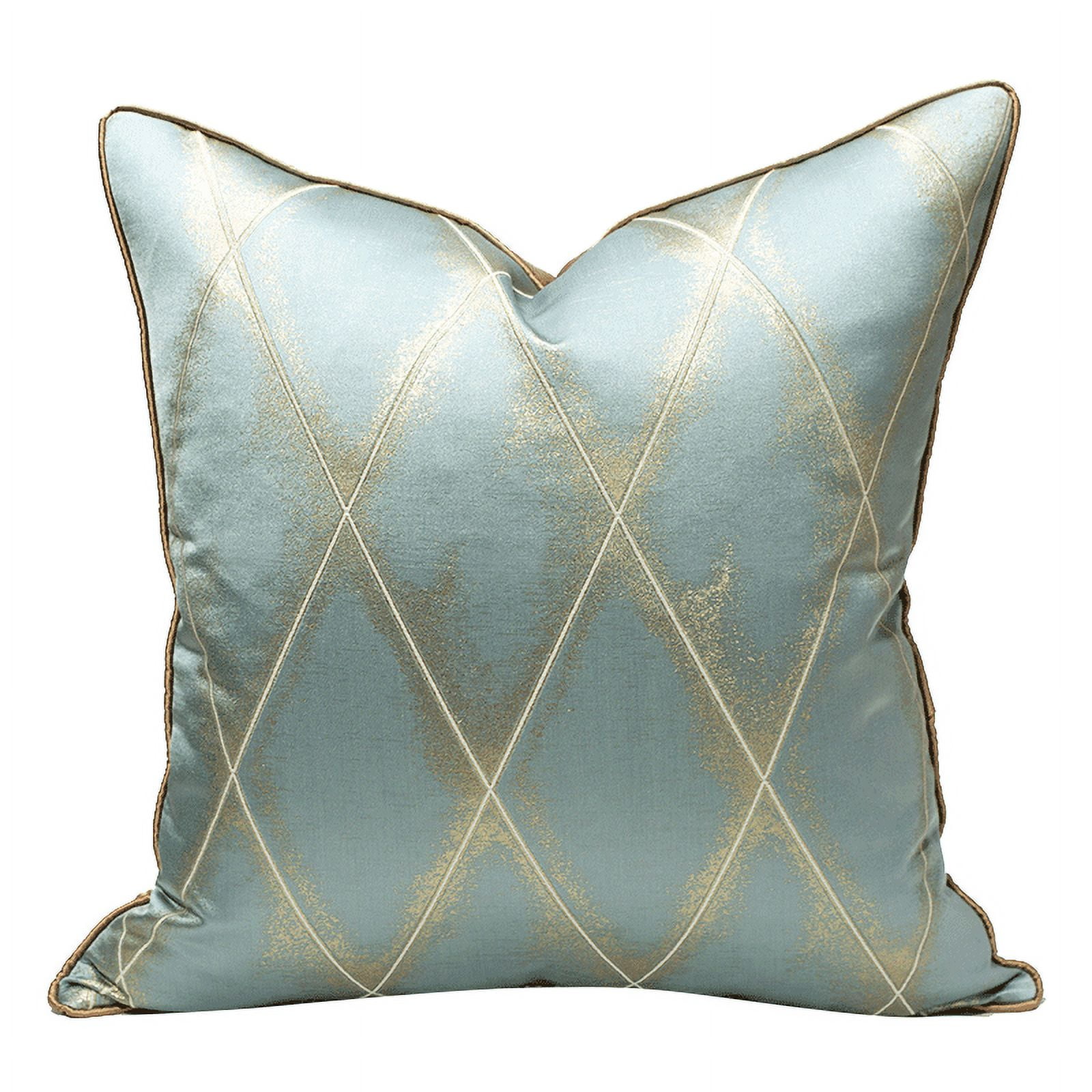 THETINOART Tiffany Blue Geometric Throw Pillow Cases Rhombic pattern