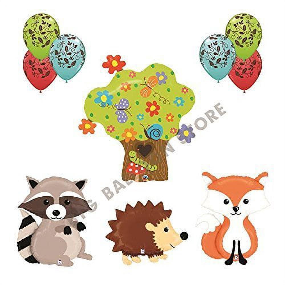 KUAOOAUK Wald-Tier Ballon Set, 12 Stück – Süße Tierballons Für Kindergeburtstag, Baby-Shower & Dschungel-Party