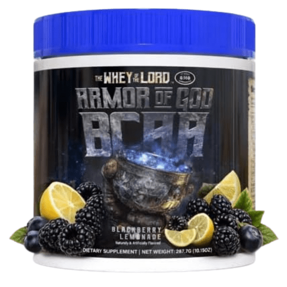 THE WHEY OF THE LORD Armor of God BCAA Amino Acid Recovery Supplement, Muscle Repair, Endurance, Hydration, Workout Support (Blackberry Lemonade)