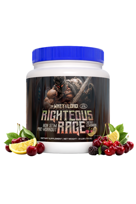 Righteous Rage Non Stim Preworkout Supplement Powder, Hydration, Muscle, Workout Performance (Cherry Lemonade)