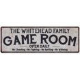 thumbnail image 1 of THE WHITEHEAD FAMILY Gift Game Room Country Metal 6x18 Sign 206180042961, 1 of 1