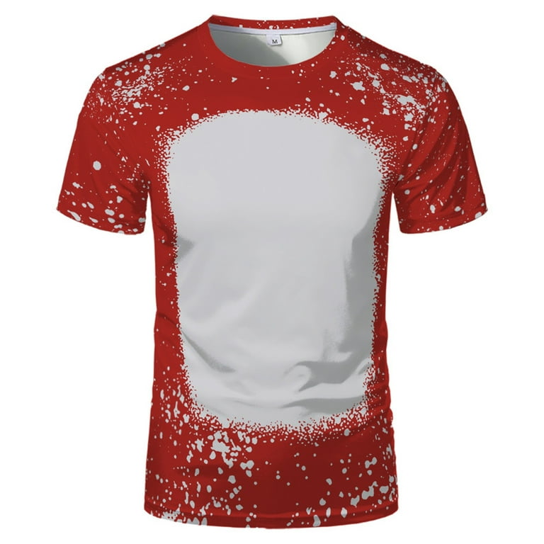US Size Large Blank Custom T-shirt Heat Transfer Heat Short Sleeve at   Men's Clothing store