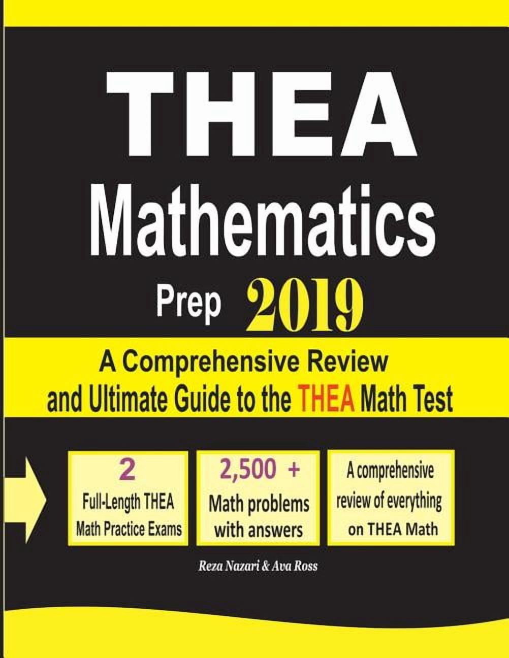 Thea Math THEA Mathematics Prep 2019 : A Comprehensive Review and Ultimate Guide ...