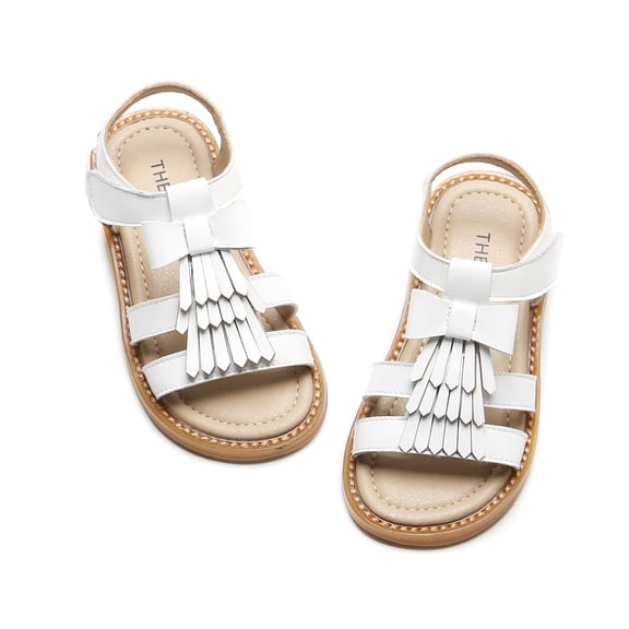 THEE BRON Girls Sandals-Toddler Kids Dress Open Toe Summer Sandals(6-12M)