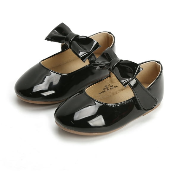 THEE BRON Toddler Girl Mary Jane Party Glitter Princess Wedding Dress Shoes (317-Black,10M)