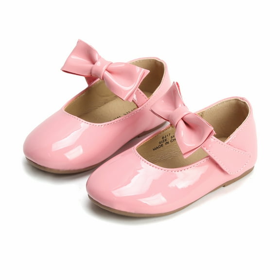 THEE BRON Toddler Girl Mary Jane Party Glitter Princess Wedding Dress Shoes (317-Pink,7M)