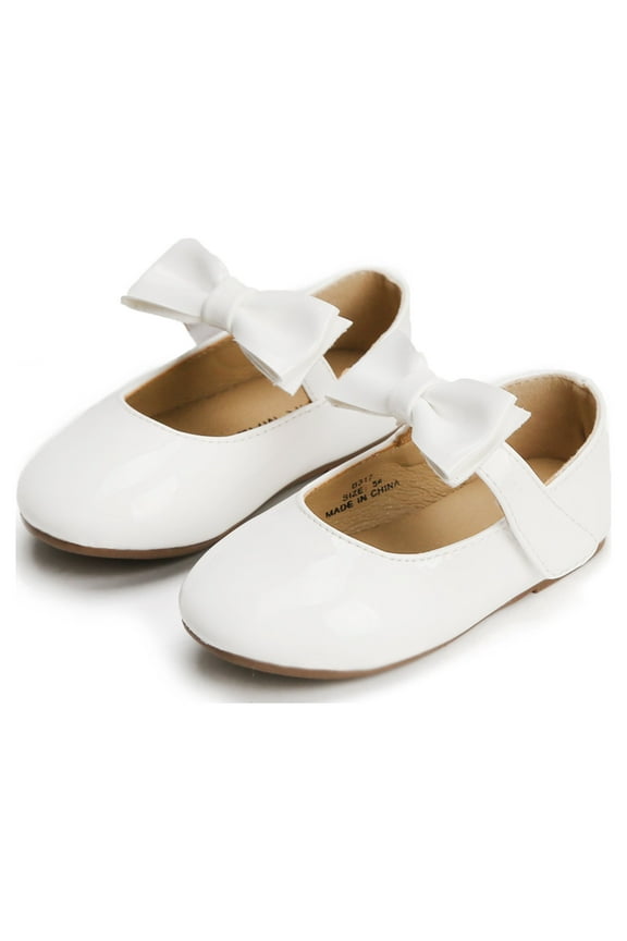 Toddler Girl Mary Jane Party Glitter Princess Wedding Dress Shoes (317-White,5M)