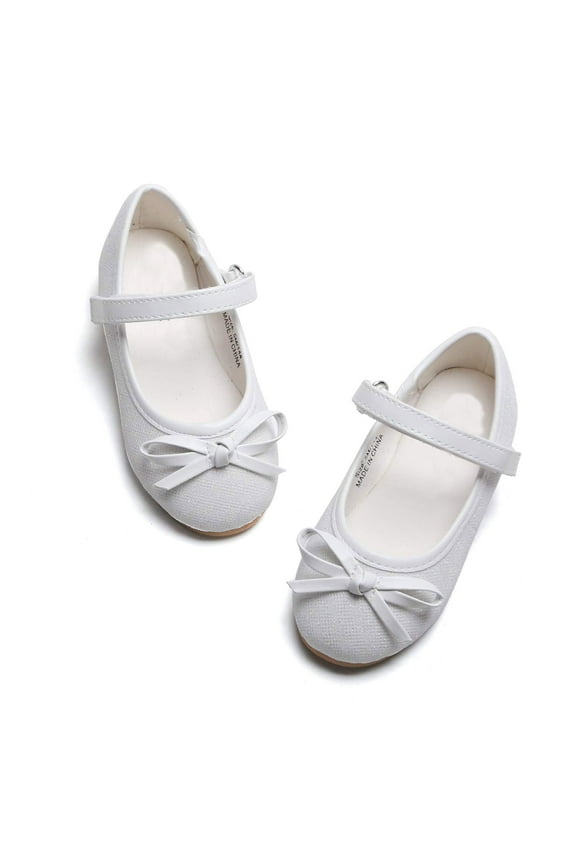 Toddler Girl Mary Jane Party Princess Wedding Dress Shoes(708-White,10M)
