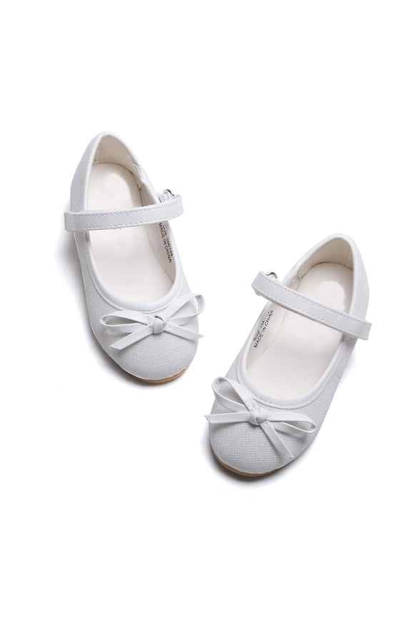 Toddler Girl Mary Jane Party Princess Wedding Dress Shoes（708-White,8M）