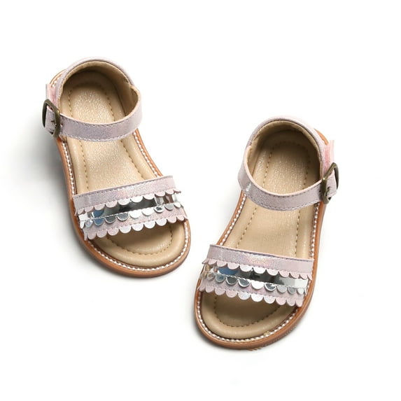 THEE BRON Toddler Girl Sandals Sandalias para Nias(6-12M)