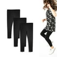 thumbnail image 1 of THEE BRON Toddler/Little Girls Basic Cotton Ankle Leggings Pants (2-6Years, Black), 1 of 4