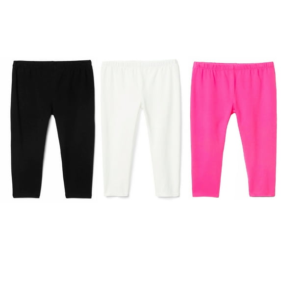 THEE BRON Toddler/Little Girls Basic Cotton Capri Leggings Pants
